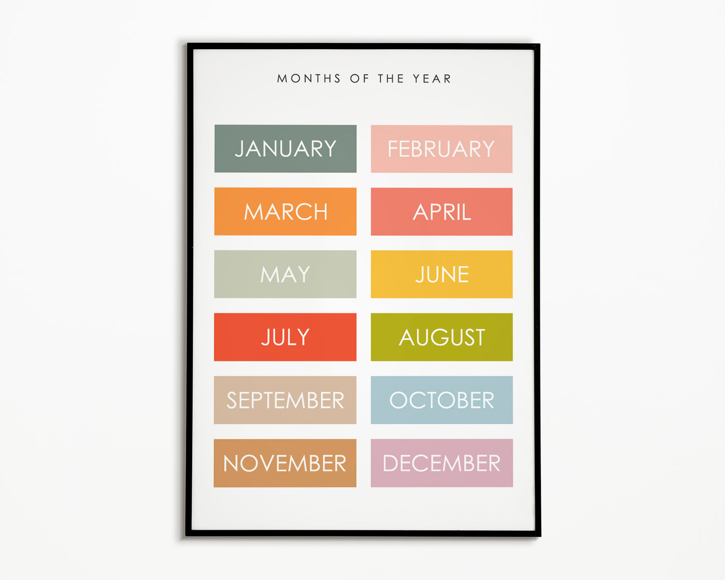 Colorful Educational Posters: Days & Months
