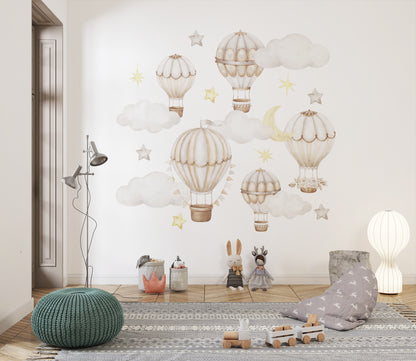 Pastel Hot Air Balloons