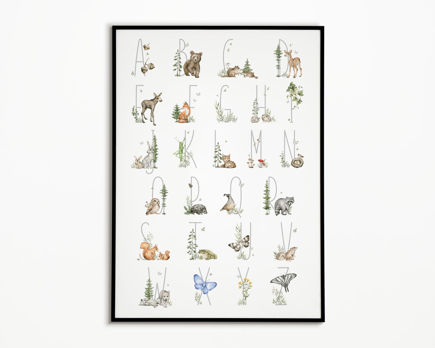 Natur-Alphabet Poster