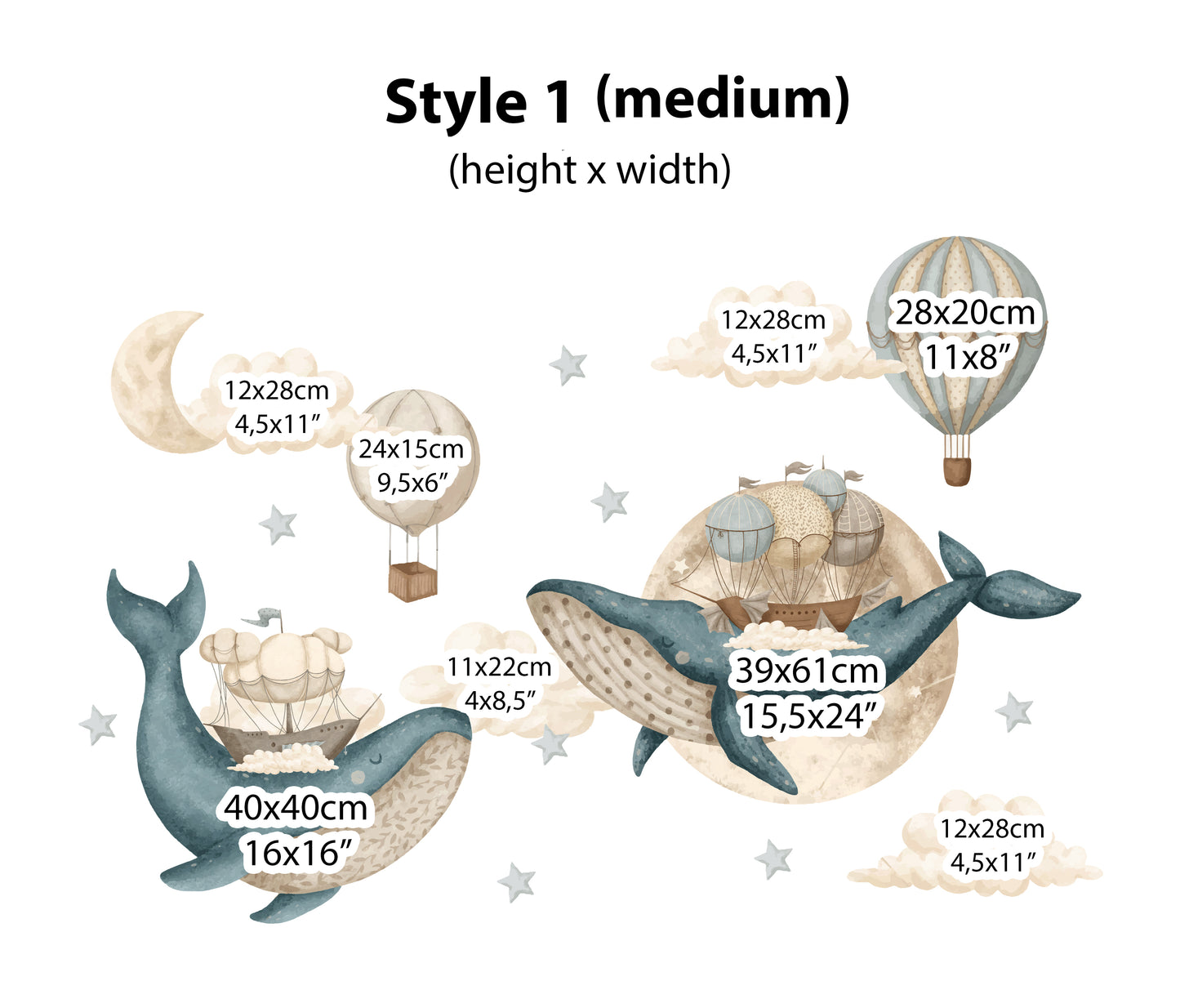 Boho Whales