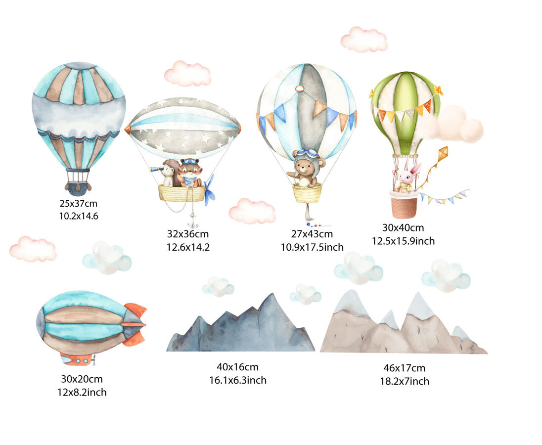Animals in Hot Air Balloons