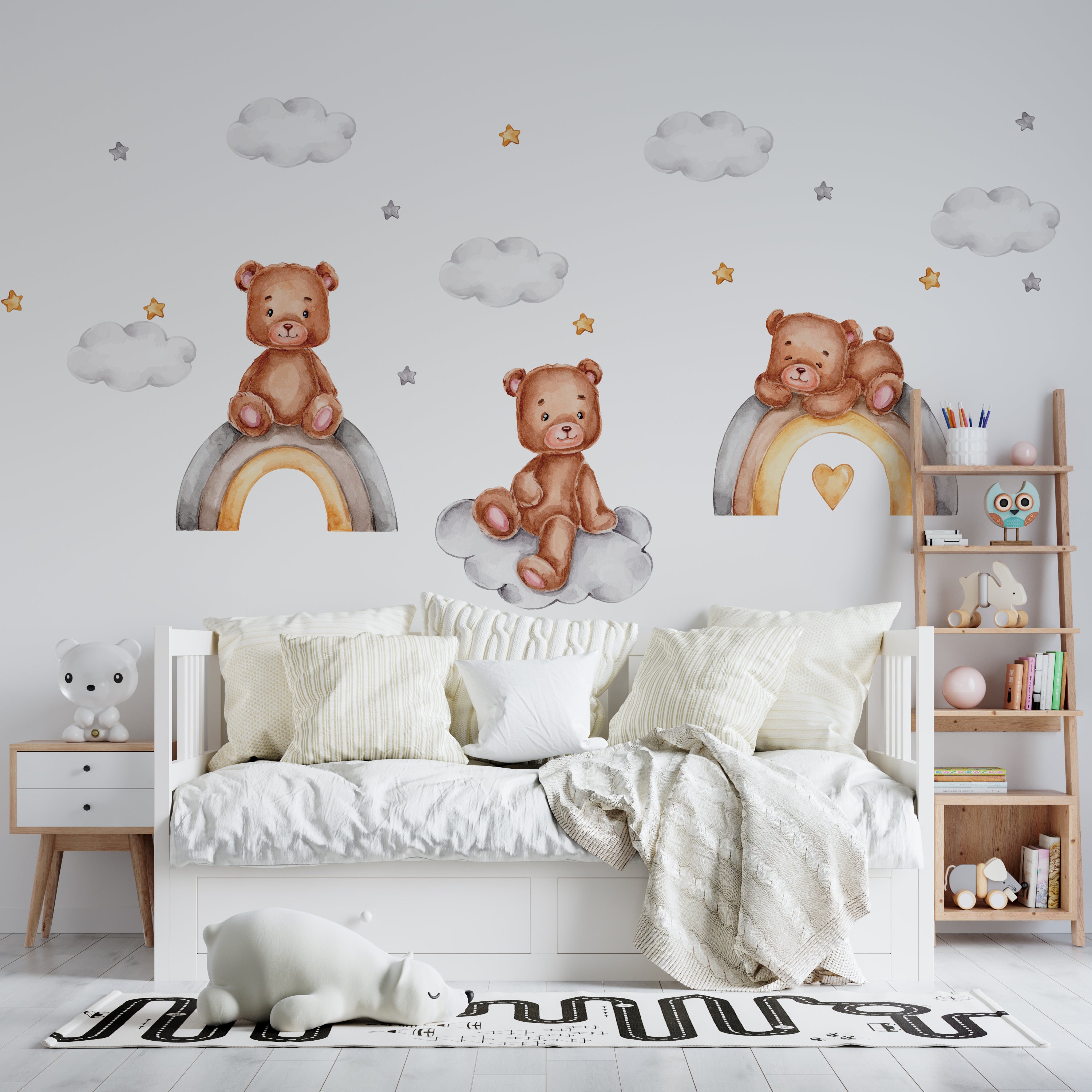 Teddy bear shop wall stickers